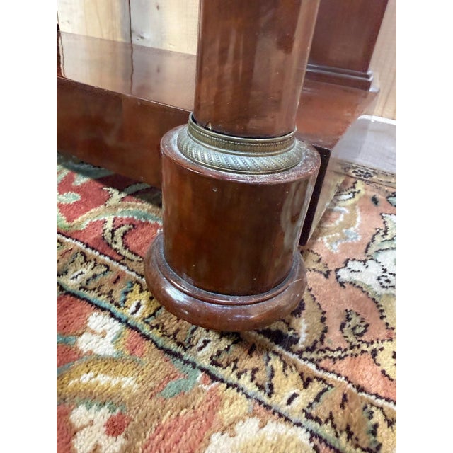 Empire Side Table in Walnut and Black Marble For Sale - Image 5 of 9