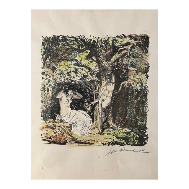 1920s Pierre Bonnard Colored Print For Sale