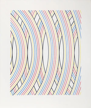 Ss 1-82a, Nassos Daphnis Screenprint, Signed, Titled, and Numbered in Pencil