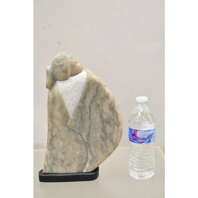 Vintage Ned Archuleta Native American Figural Woman Carved Alabaster Figure Sculpture. Item features a nicely carved...
