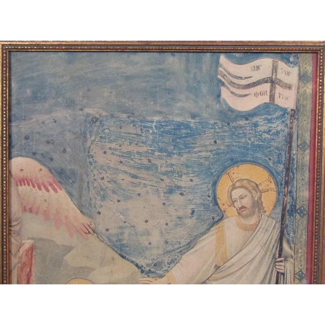 Vintage Fra Angelico “Noli Me Tangere” Oleograph Print, Gilt Frame 16⅝ X 12⅝ For Sale - Image 4 of 6