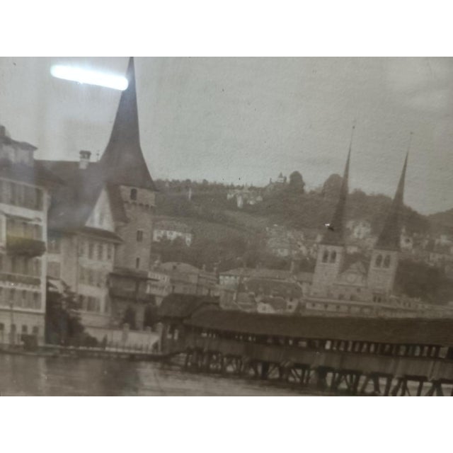 Kapellbrücke, Lucerne, Switzerland, 1900, Photograph, Framed For Sale - Image 3 of 9