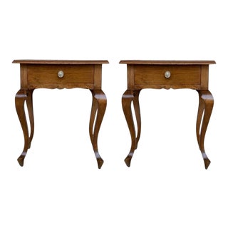 20th Century Spanish Nightstands with Drawers - a Pair For Sale