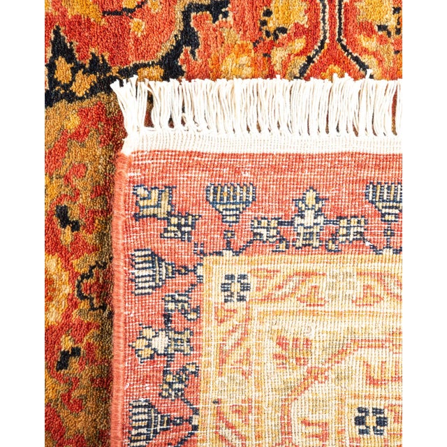 2000 - 2009 Mogul, One-of-a-Kind Hand-Knotted Area Rug - Orange, 12' 3" x 17' 1" For Sale - Image 5 of 8