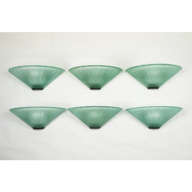 Wall Sconces in Green Murano Glass from De Majo, Italy, 1980s, Set of 6 For Sale - Image 13 of 14