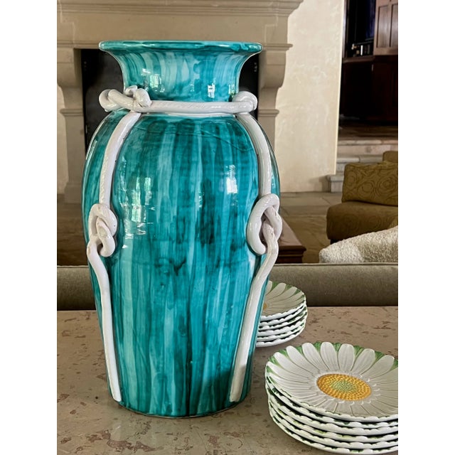 Large Italian Ceramic Vase For Sale - Image 4 of 14