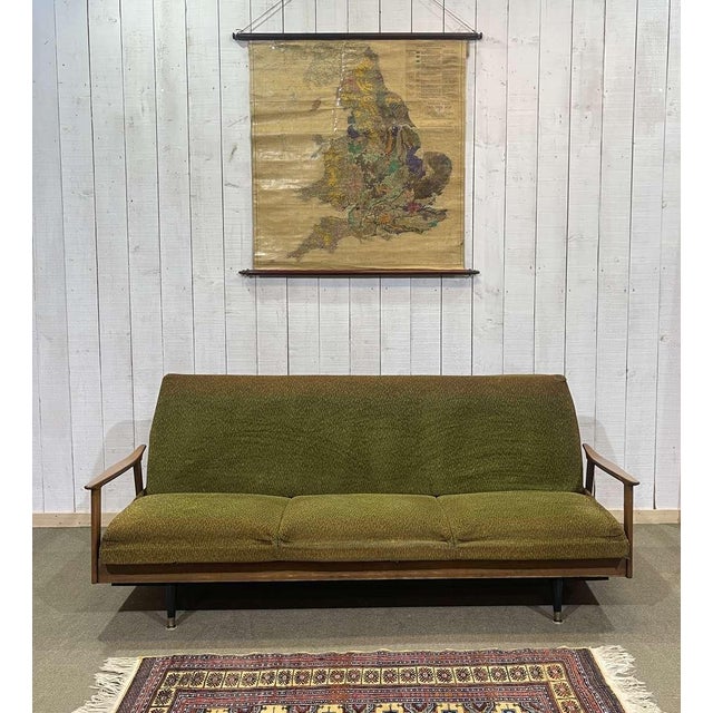 English Sofa Bed in Beech, 1970s For Sale - Image 3 of 18