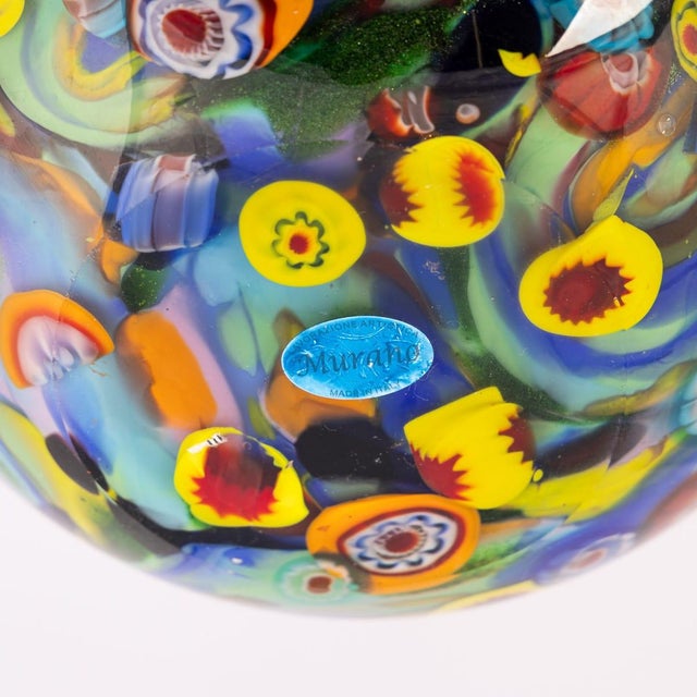 Vintage 20th Century Italian Hand Blown Murano Glass Vase, 1990s For Sale - Image 14 of 15