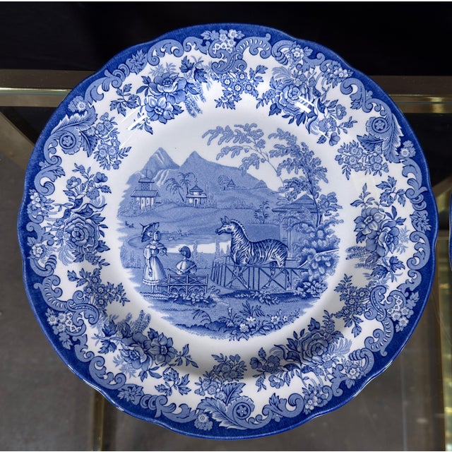 Spode Spode Blue Room Collection Zoological Series Plates, Made in England - Set of 4 For Sale - Image 4 of 12