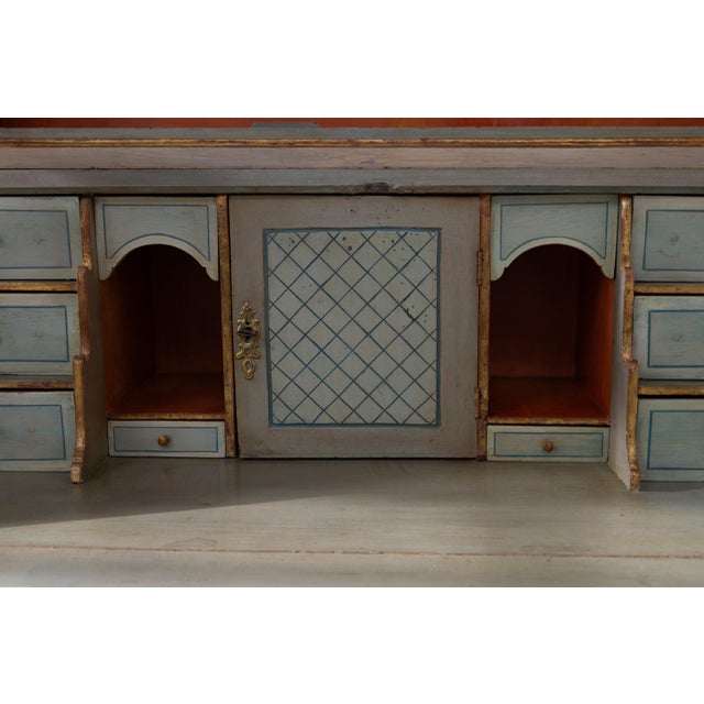 Danish Gustavian Green Secretaire Cabinet, 1780s For Sale - Image 17 of 18