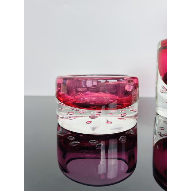 Model 7425 Art Glass Vase and Jardiniere Set by Jaroslav Svoboda for Škrdlovice, Czechoslovakia, 1974, Set of 3 For Sale - Image 12 of 15