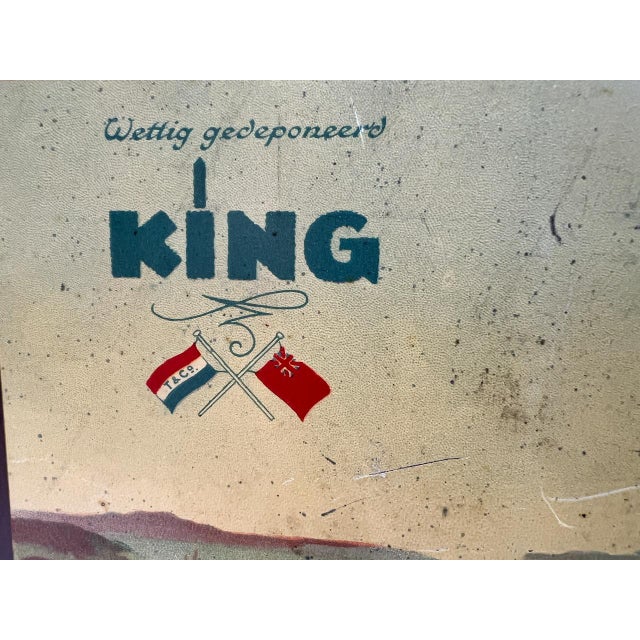 Antique Dutch Tin Box, 1920s For Sale - Image 6 of 10