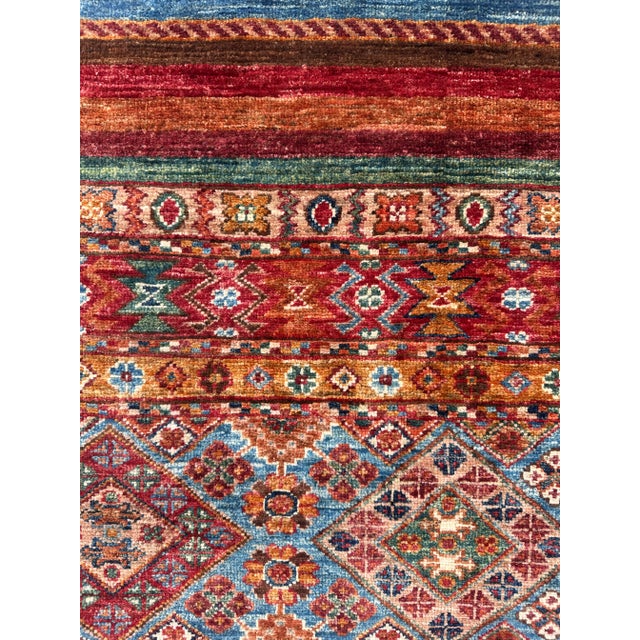 Small Vintage Tribal Kilim Rug – Handwoven Wool, 2.8x3.9 Ft, Red & Multicolor For Sale - Image 14 of 18