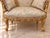 1960s 1960 French Artisan Louis XVI Gold Beech Damask Settee For Sale - Image 5 of 13