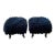 Made to order square-shaped faux sheep ottoman. Priced and Sold individually, the stool is shown 19” square and 18” high....