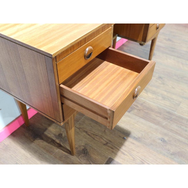 Wood 1960s Mid Century Modern Vintage Teak Vanity Desk by Butilux For Sale - Image 7 of 15