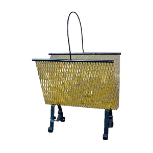 French Metal Magazine Rack, 1950s