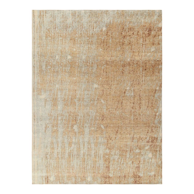 Rug & Kilim’s Oversized Abstrait Rug in Beige, 12x18 For Sale
