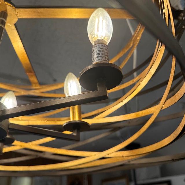 Minka Lavery Vortic Flow Chandelier For Sale - Image 11 of 12