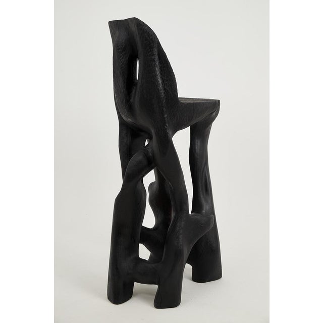Makha Wood Sculptural Bar Chair by Logniture For Sale - Image 10 of 13