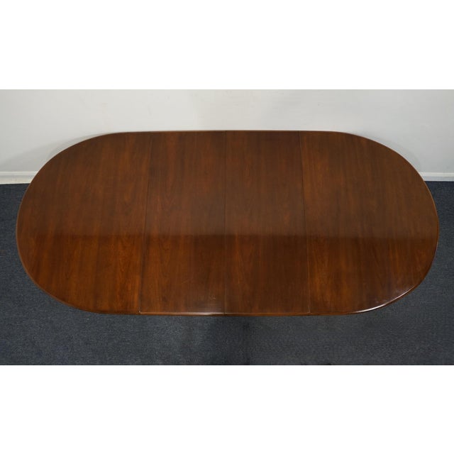 Drexel Late 20th Century Drexel Heritage Carleton Cherry Collection Traditional Queen Anne Style Dining Table For Sale - Image 4 of 12