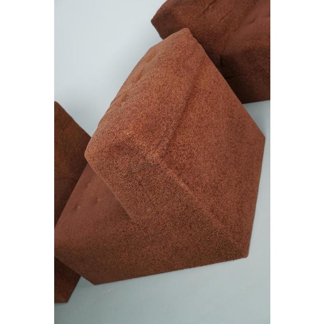 Vintage Brown Boucle Modular Sofa, 1970s, Set of 5 For Sale - Image 15 of 18