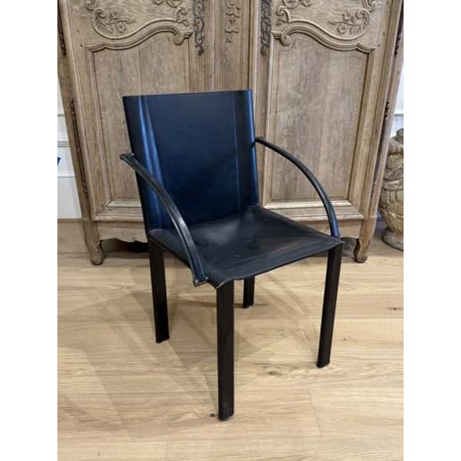 Contemporary Pair of Attributed Carlo Bartoli for Matteo Grassi Dining Armchairs For Sale - Image 3 of 4