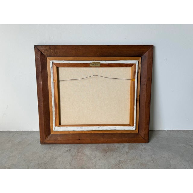 70's Vintage Brawer Ocean Seascape Oil Painting, Framed For Sale - Image 11 of 11