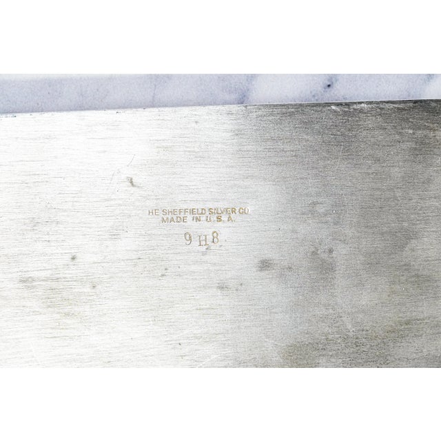 Lovely Vintage Small Silverplate Gallery Vanity Tray Luxury Home Decor For Sale - Image 11 of 11