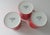 Late 20th Century Late 20th Century Fitz & Floyd Rondelet Rouge Red Porcelain Cup Mug, Japan 195- Set of 3 For Sale - Image 5 of 8