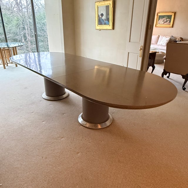Postmodern Post-Modern Expandable Dining Table For Sale - Image 3 of 12