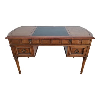 Mid-Century Leather Top Desk For Sale