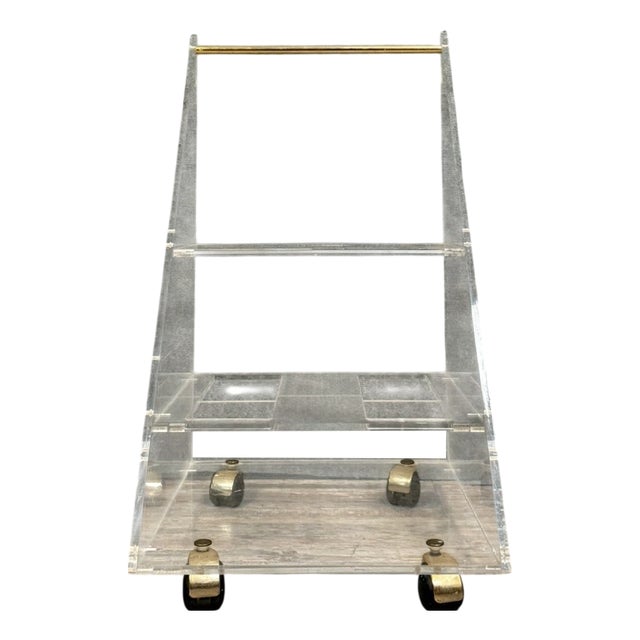 Italian Altuglas Serving Trolley, 1980s For Sale
