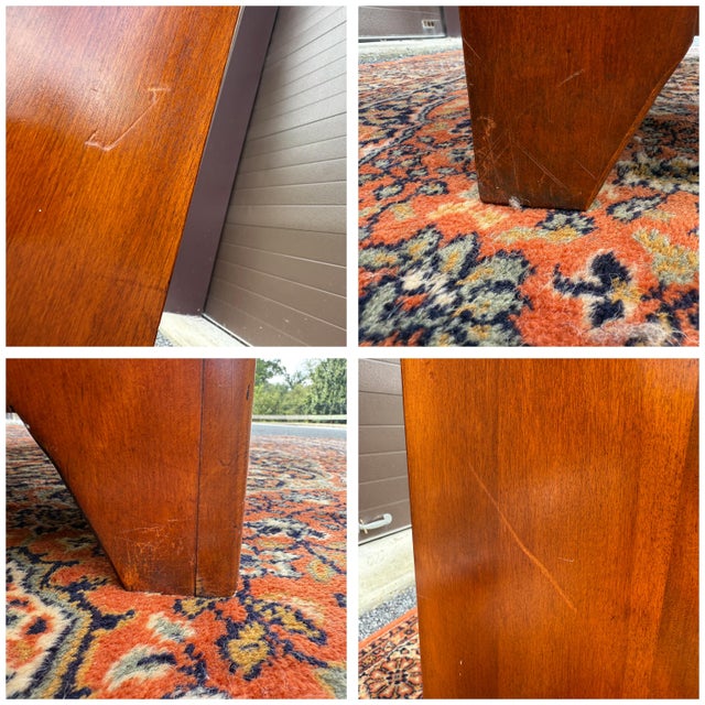 Antique Cushman of Vermont Early American Rustic Solid Maple 5 Drawer Writing Desk For Sale - Image 14 of 14