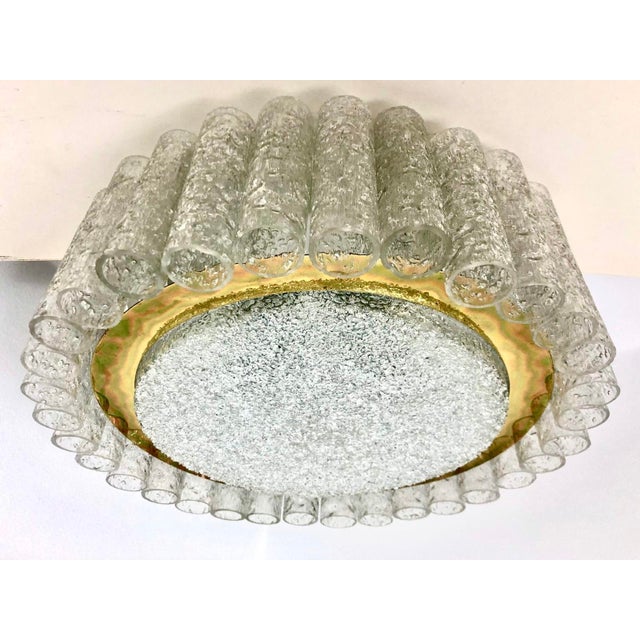 Ice Glass Plafoniere from Doria Leuchten, 1960s For Sale - Image 14 of 16