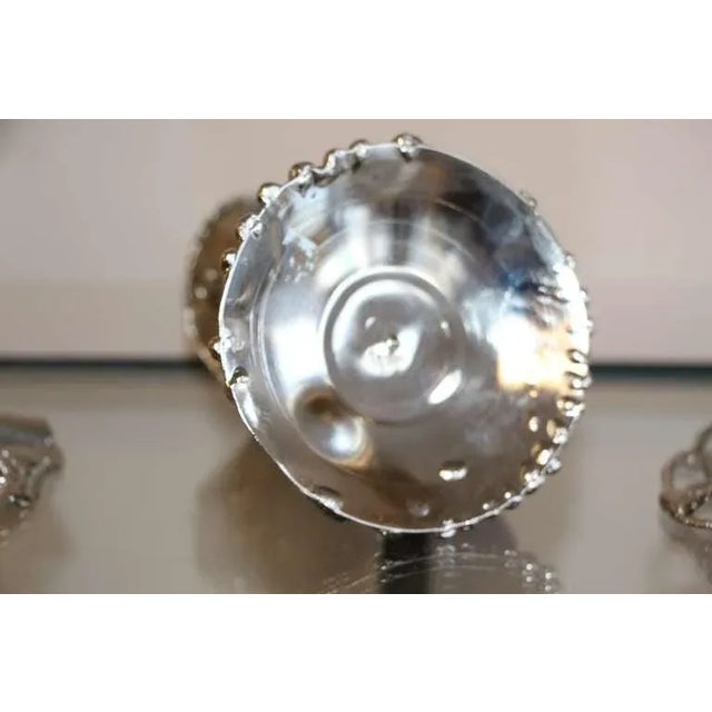 Metal Vases With Semi-Precious Stones For Sale - Image 10 of 11