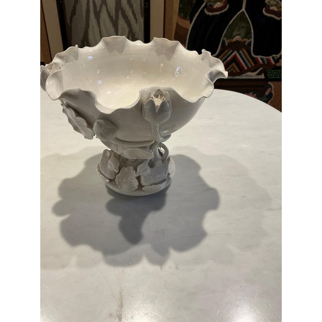 Asian Asian Lotus Bowl With Birds For Sale - Image 3 of 3