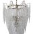 A glamorous ceiling light “filament”. Blown clear glass components on a handmade chromed steel structure. 8 light bulbs. A...