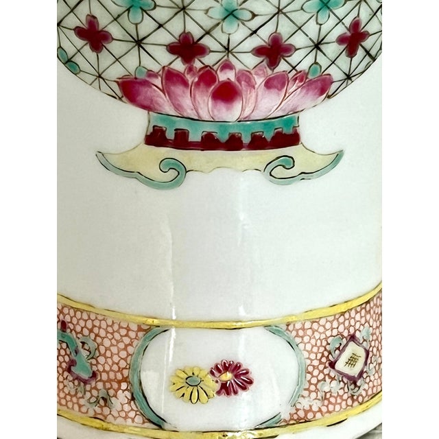 Antique Yongzheng Period 1723 - 1735 Chinese Famille Rose Mei Ping Fine White Porcelain Vase, For Sale - Image 13 of 16