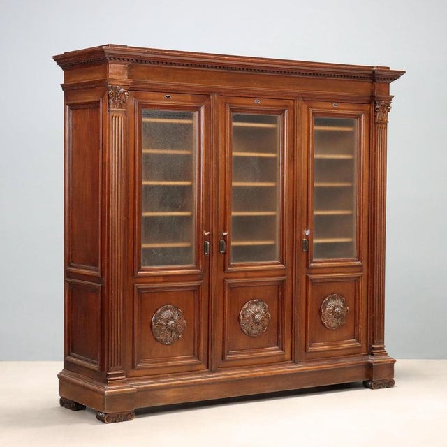 Neo-Renaissance Style Bookcase, Italy, Early 20th Century For Sale - Image 13 of 13