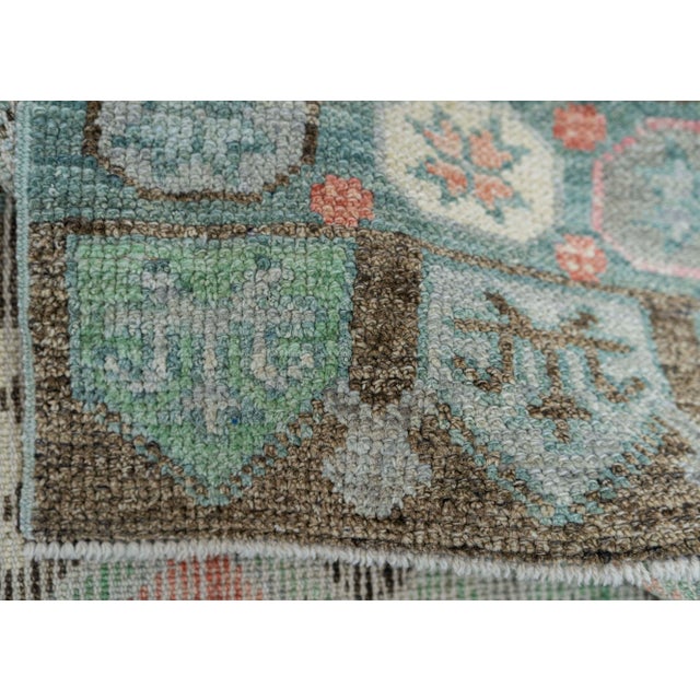 Green Turkish Oushak Rug 2'11" x 14'2" #20017 For Sale - Image 8 of 8