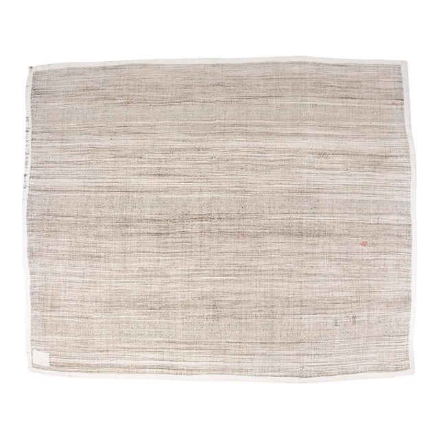 Mid 20th Century Earthy Beige Turkish Kilim For Sale