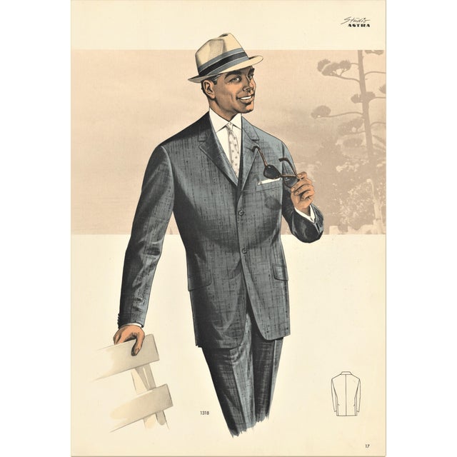 Mid-century Men's Fashion Print | Chairish