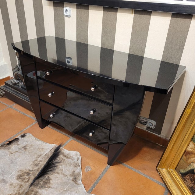 Vintage French Chest of Drawers in Lacquered Wood by David Lange, 1970s For Sale - Image 14 of 18