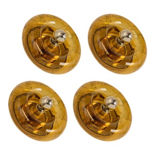 Smoked Glass Wall Light by Doria, Germany, 1960s For Sale