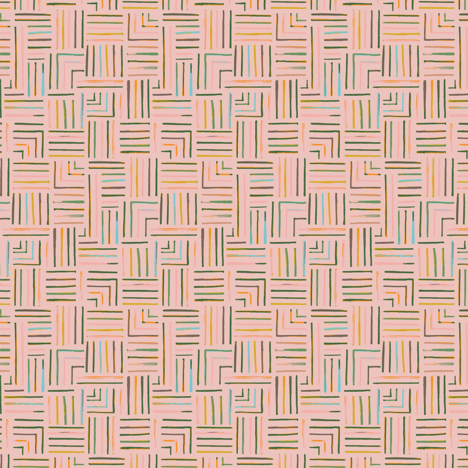 House of Harris Milledge Fabric, Peach Multi Sample Chairish