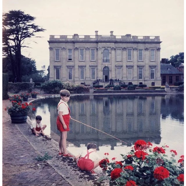 Boy baron (1957) limited estate stamped (photo by slim aarons) the youngest peer in england, seven-year-old thomas...