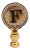 F Monogram Lamp Finial For Sale
