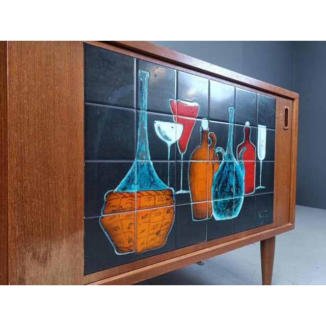 Wood Mid-Century Belgian Sideboard, 1960s For Sale - Image 7 of 13