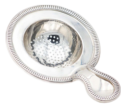 Silver Tea Strainer with Relief on the Edges